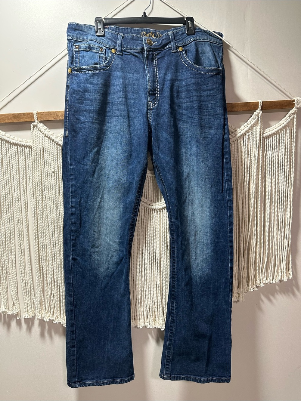 Men's Straight Jeans in Classic Blue Wash